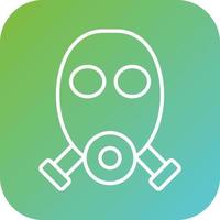 Gas Mask Vector Icon Style