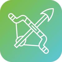 Bow And Arrow Vector Icon Style