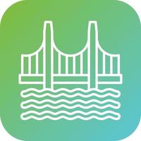 Golden Gate Bridge Vector Icon Style