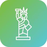 estatua de libertad vector icono estilo
