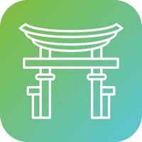 Torii Gate Vector Icon Style