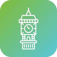 Big Ben Vector Icon Style