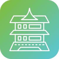 Matsumoto Castle Vector Icon Style