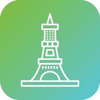 Eiffel Tower Vector Icon Style