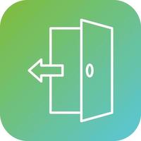 Exit Door Vector Icon Style