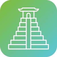 Chichen Itza Vector Icon Style
