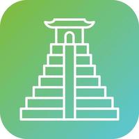 Chichen Itza Vector Icon Style