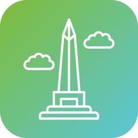 obelisco de buenos aires vector icono estilo