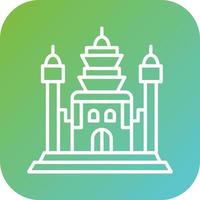 Angkor Wat Vector Icon Style
