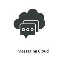 Messaging Cloud Vector  Solid Icons. Simple stock illustration stock