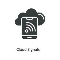 Cloud Signals Vector  Solid Icons. Simple stock illustration stock