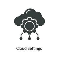 Cloud Settings Vector  Solid Icons. Simple stock illustration stock