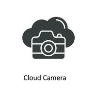 Cloud Camera Vector  Solid Icons. Simple stock illustration stock