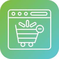 Empty Cart Vector Icon Style