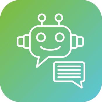 Robot Assistant Vector Icon Style
