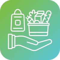 Groceries Delivery Vector Icon Style