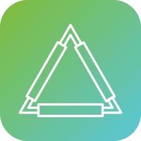 Clay Triangle Vector Icon Style