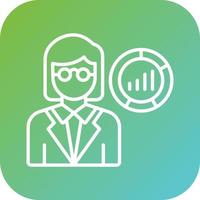 Data Scientist Female Vector Icon Style