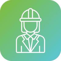 Engineer Female Vector Icon Style