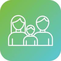 familia vector icono estilo