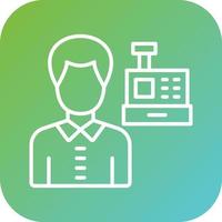 Cashier Male Vector Icon Style