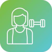 Fitness Trainer Female Vector Icon Style