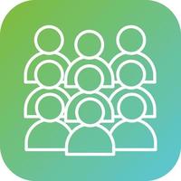 Large Group Vector Icon Style