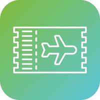 Flight Ticket Vector Icon Style