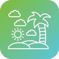 Beach Vector Icon Style