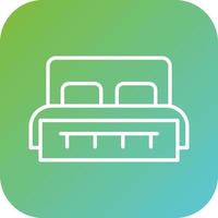 cama vector icono estilo