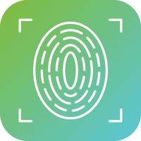 Fingerprint Scan Vector Icon Style