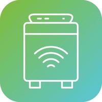 Smart Washing Machine Vector Icon Style