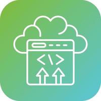 Cloud Deployment Vector Icon Style