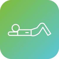 Lying Down Vector Icon Style