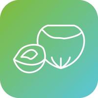 Hazelnut Vector Icon Style