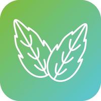 Herb Leaf Vector Icon Style