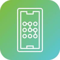Mobile Pattern Lock Vector Icon Style