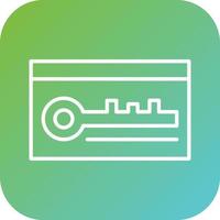 Card Key Vector Icon Style