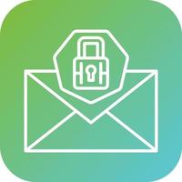 Email Security Vector Icon Style