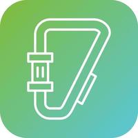 Carabiner Vector Icon Style