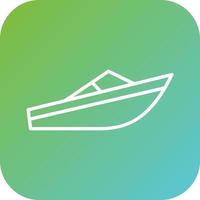 Powerboat Racing Vector Icon Style