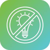 No Incandescent Light B Vector Icon Style