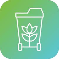 Compost Bin Vector Icon Style