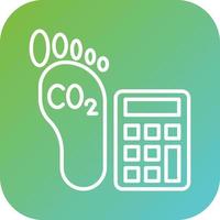 Carbon Footprint Calcul Vector Icon Style