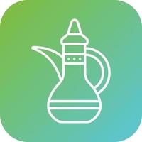 Arabic Teapot Vector Icon Style