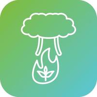 Fire Pollution Vector Icon Style