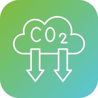 reducir co2 emisiones vector icono estilo