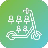 Electric Scooter Share Vector Icon Style