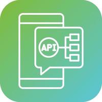 api integración vector icono estilo