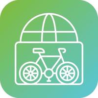 bicicleta país Excursiones vector icono estilo